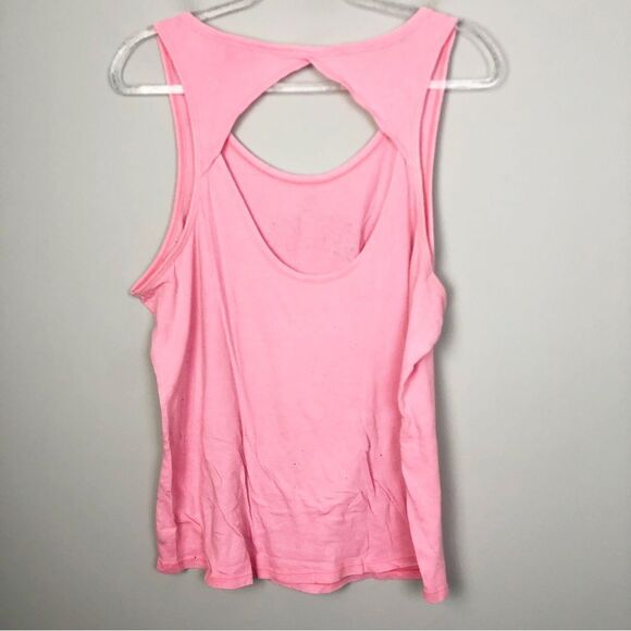 VICTORIA’S SECRET PINK | Coral Lounge Sleep Tank Top Cutout Back Women’s Size L - Picture 7 of 9